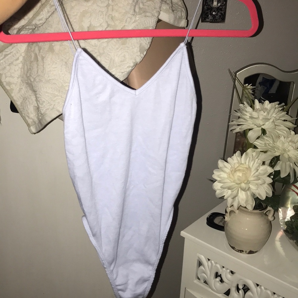 Baby blue spaghetti strap body suit